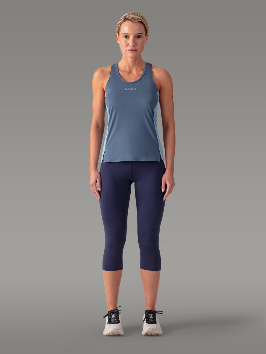 TENNO Running Trail Tank Top — Blue Slate