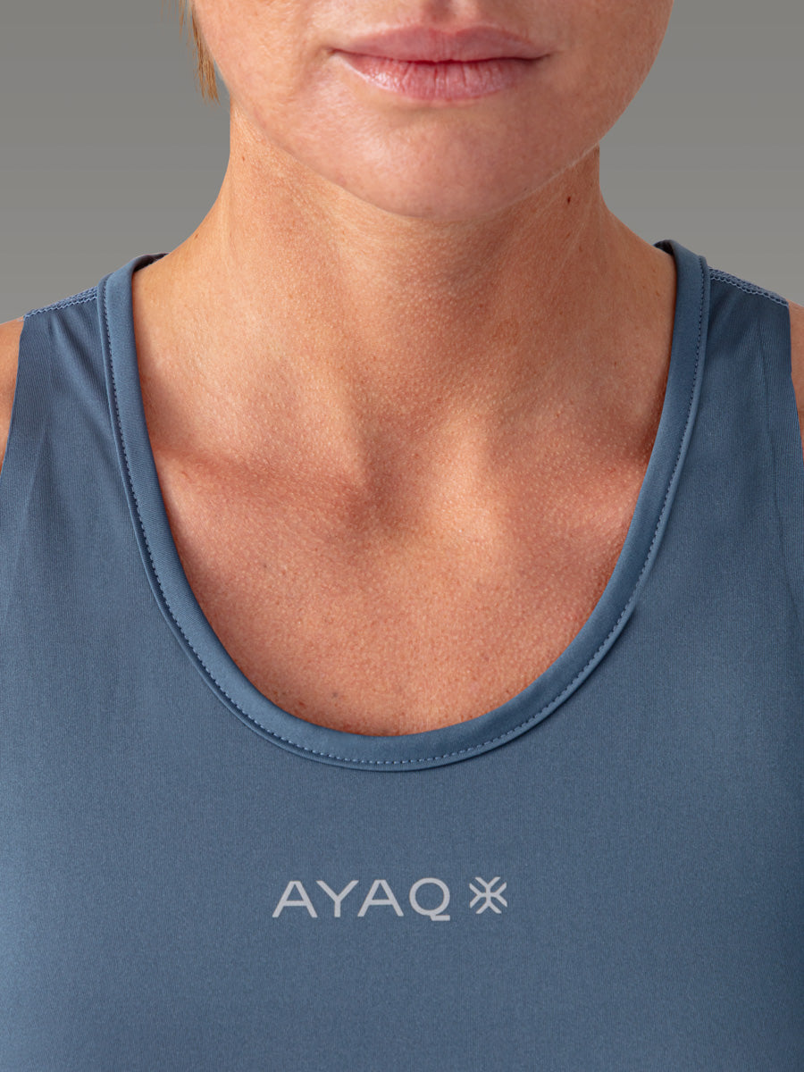 TENNO Running Trail Tank Top — Blue Slate