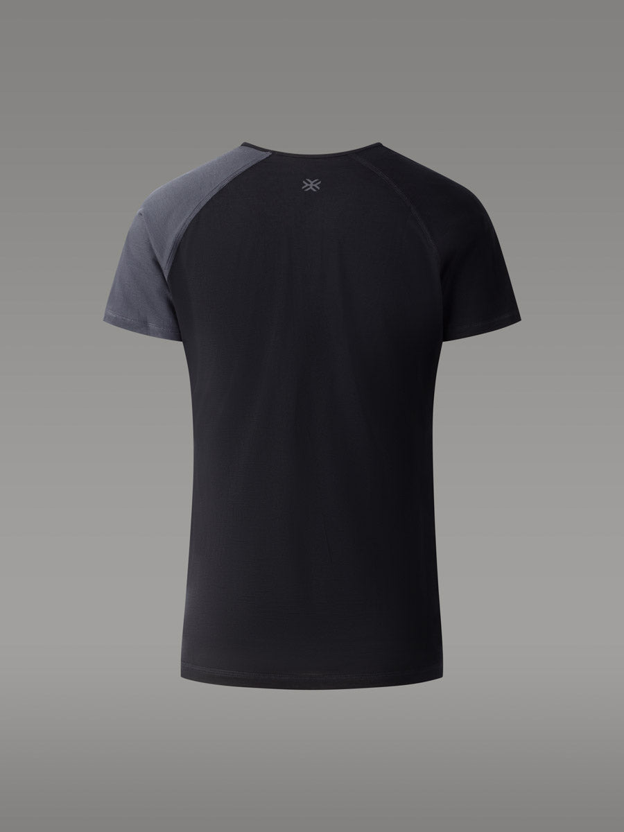 BIAFO 100 % merino T-skjorte — Black Storm