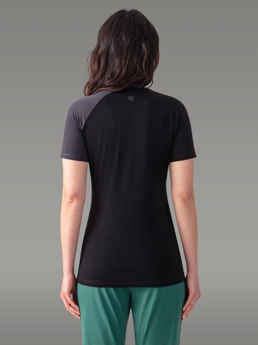 BIAFO 100 % merino T-skjorte — Black Storm