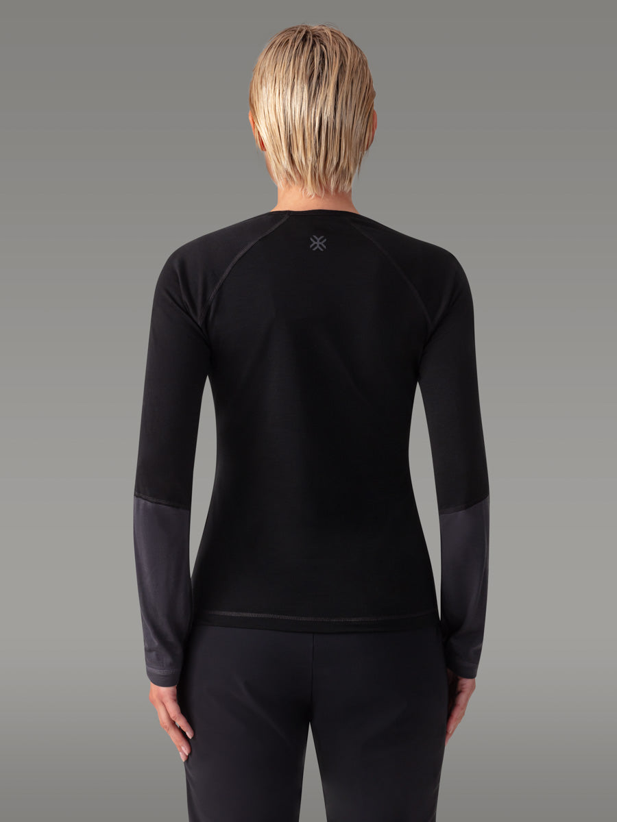 MEFONNA 100 % merino T-skjorte — Black Storm
