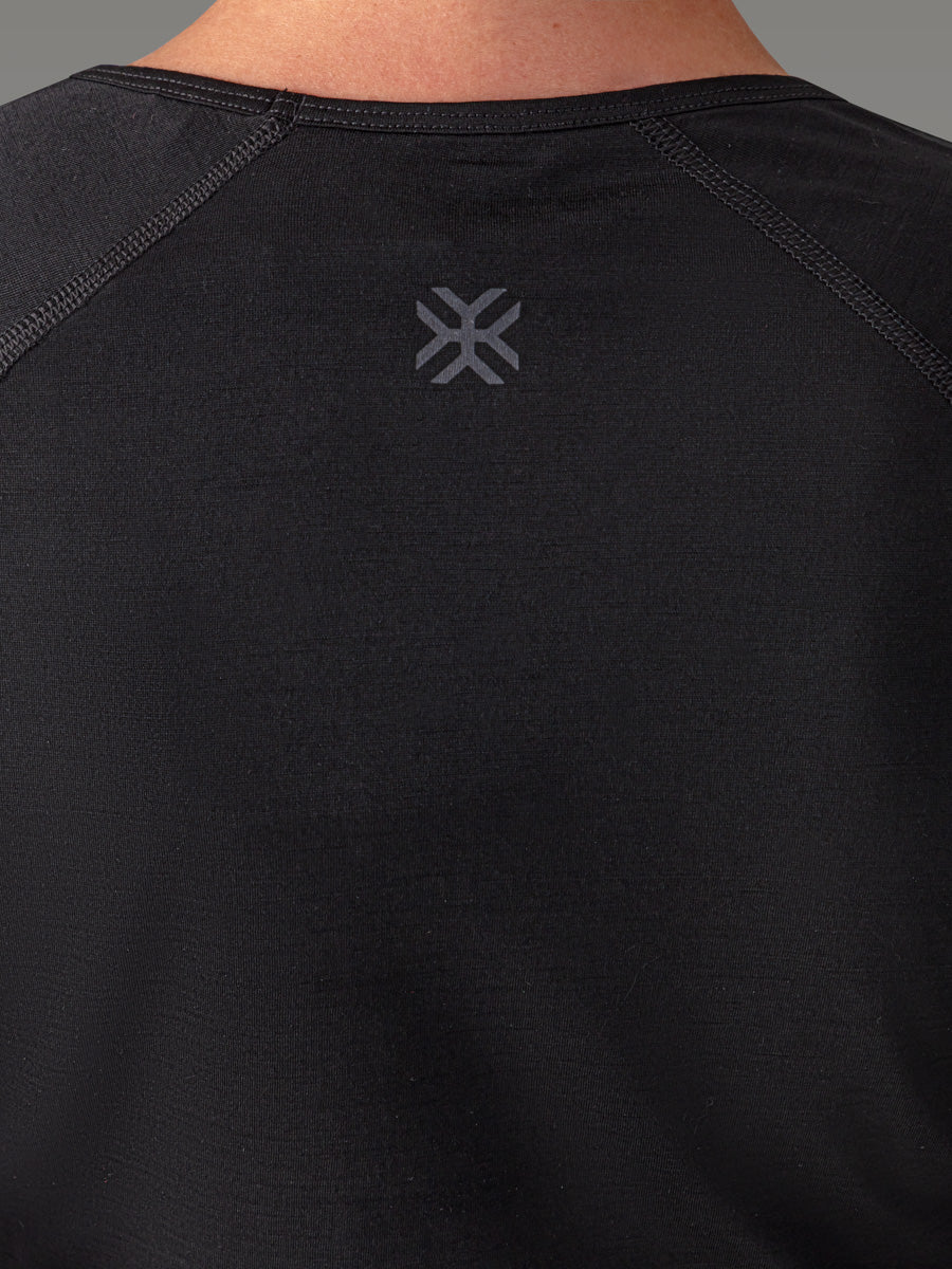 MEFONNA 100 % merino T-skjorte — Black Storm
