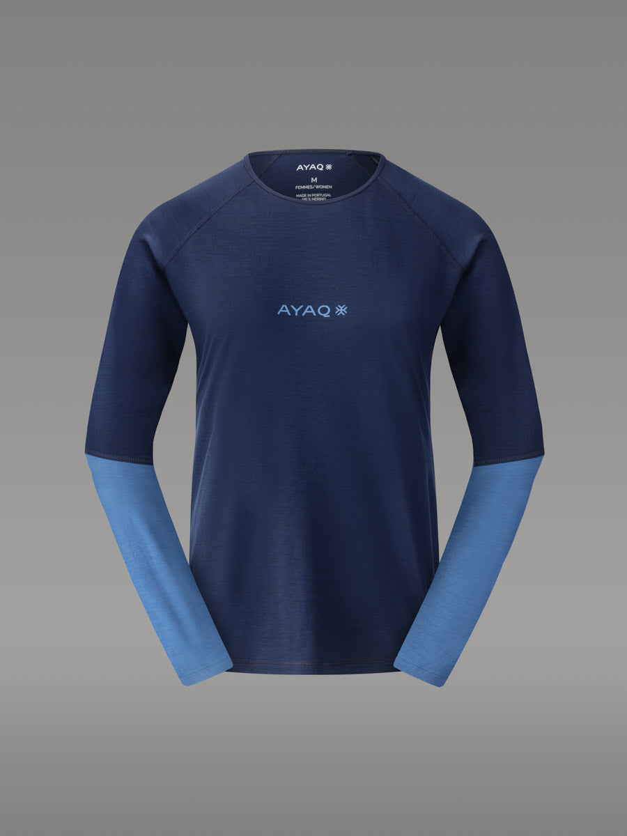 MEFONNA 100 % merino T-skjorte — Blue Slate