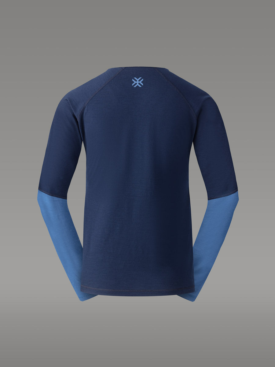 MEFONNA 100 % merino T-skjorte — Blue Slate