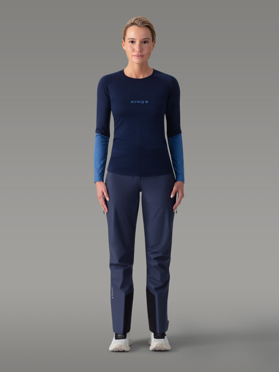MEFONNA 100 % merino T-skjorte — Blue Slate