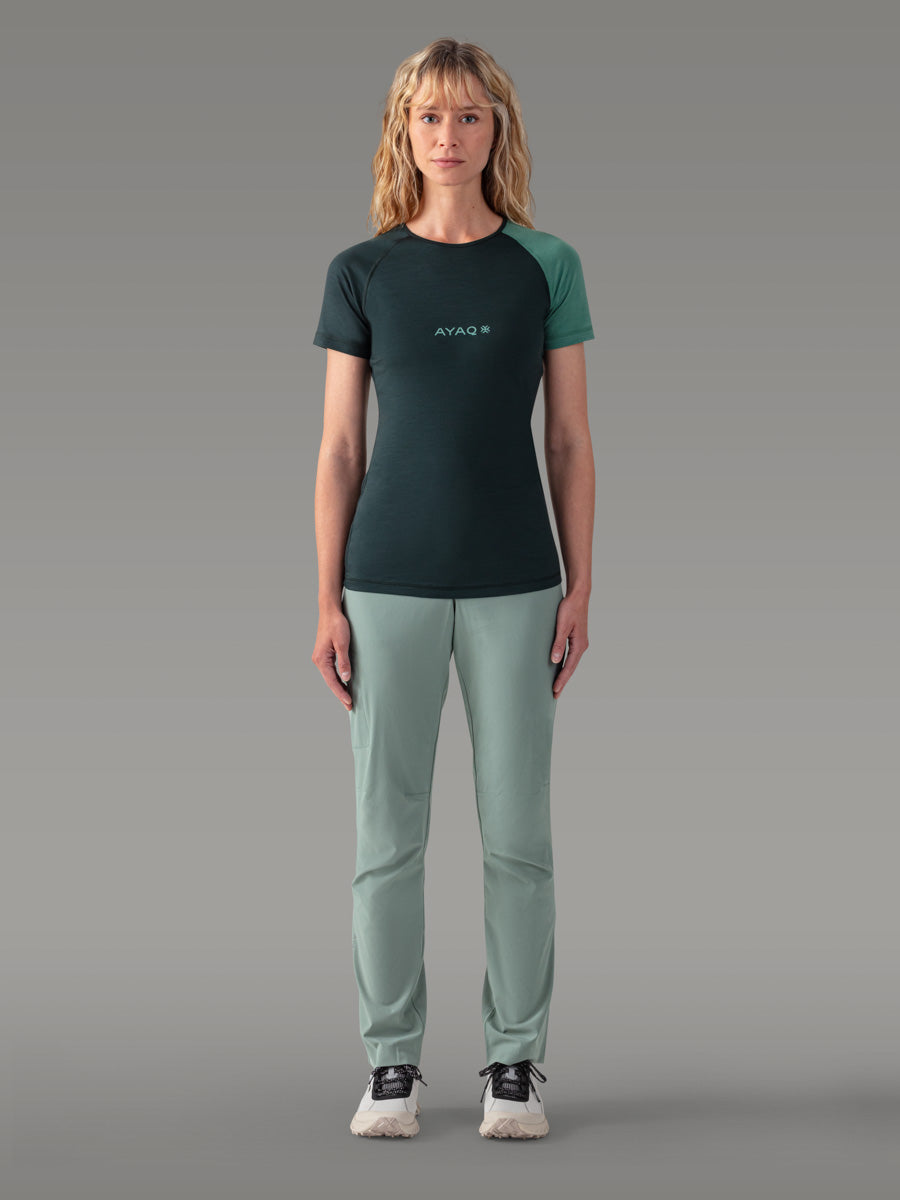 BIAFO 100 % merino T-skjorte — Deep Green