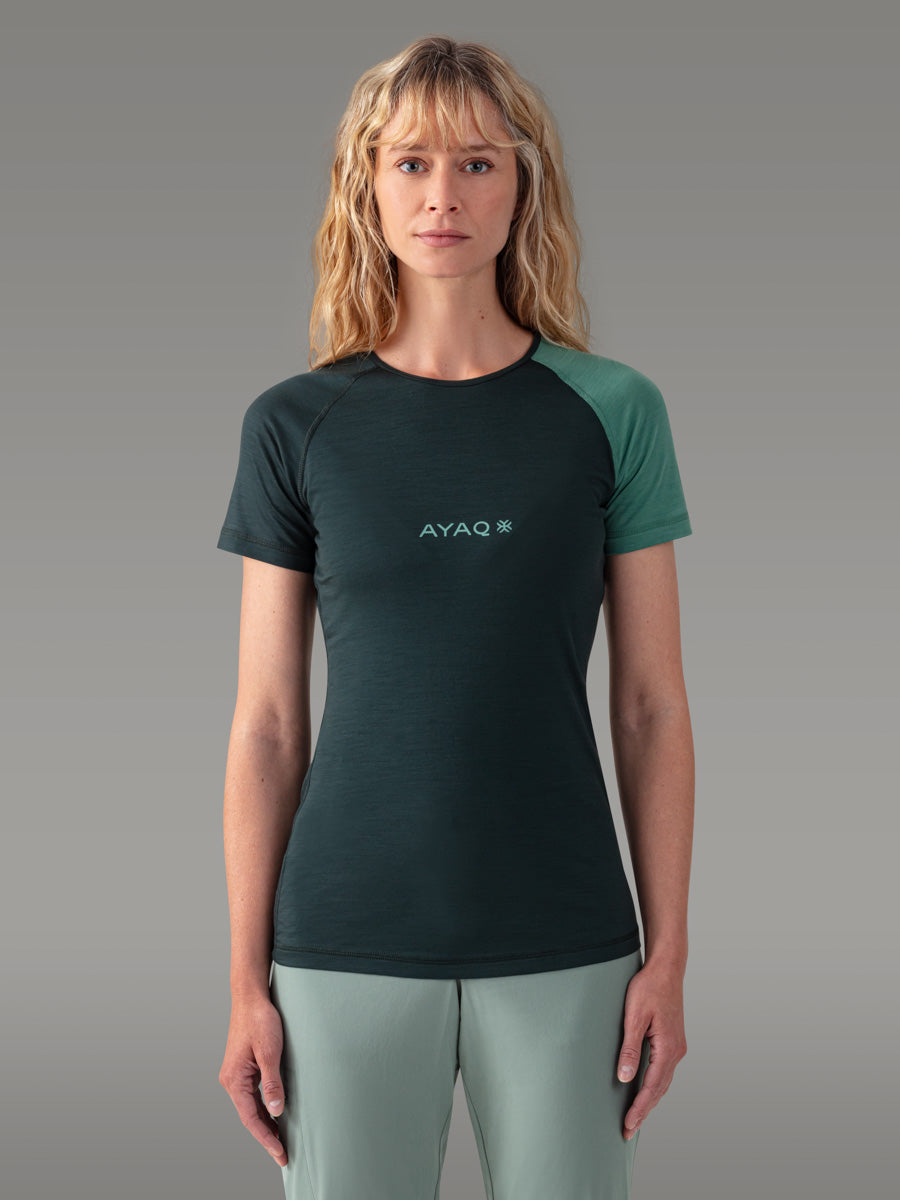 Maglietta BIAFO 100% Merino - coloris Deep Green


