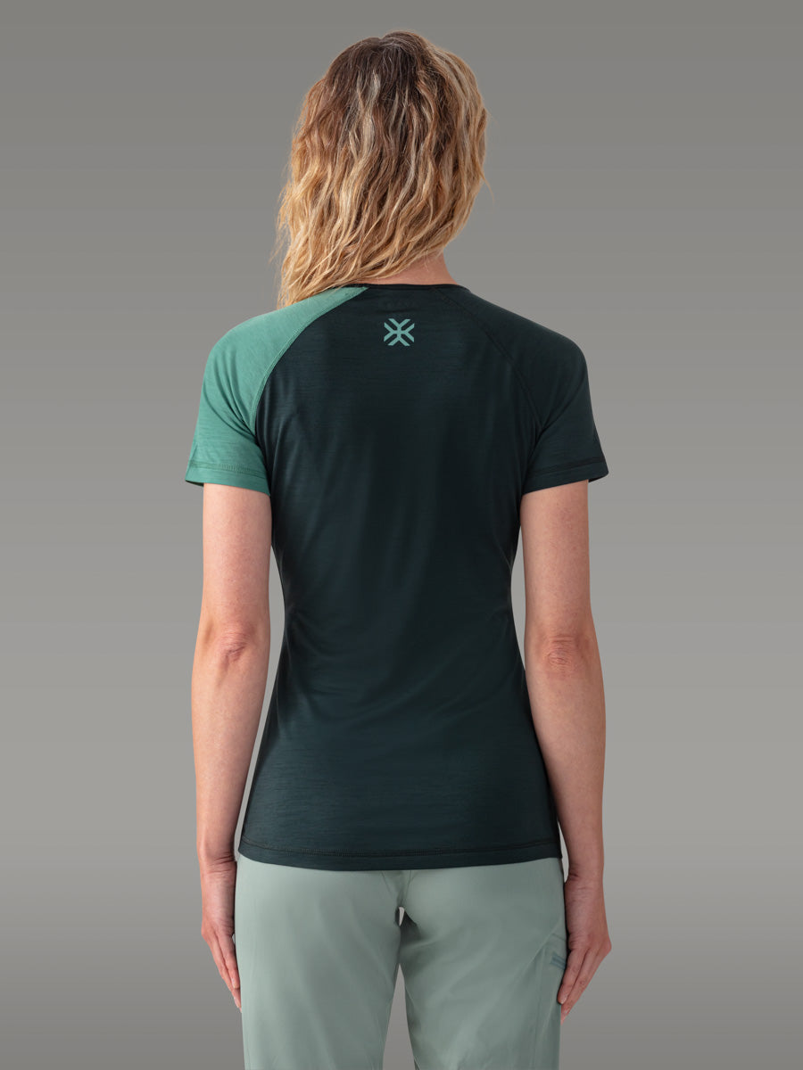 Maglietta BIAFO 100% Merino - coloris Deep Green

