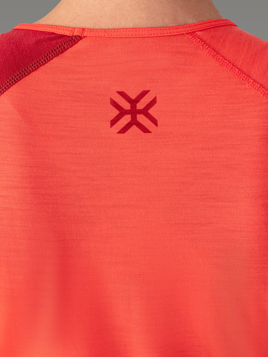 Maglietta BIAFO 100% Merino - coloris Orange Salmon

