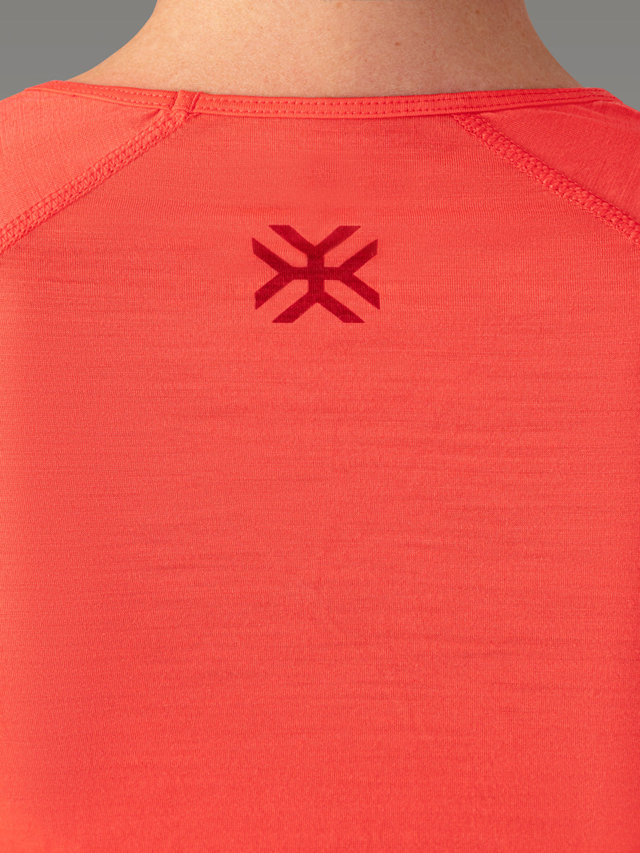 Maglietta MEFONNA 100% Merino - coloris Orange Salmon

