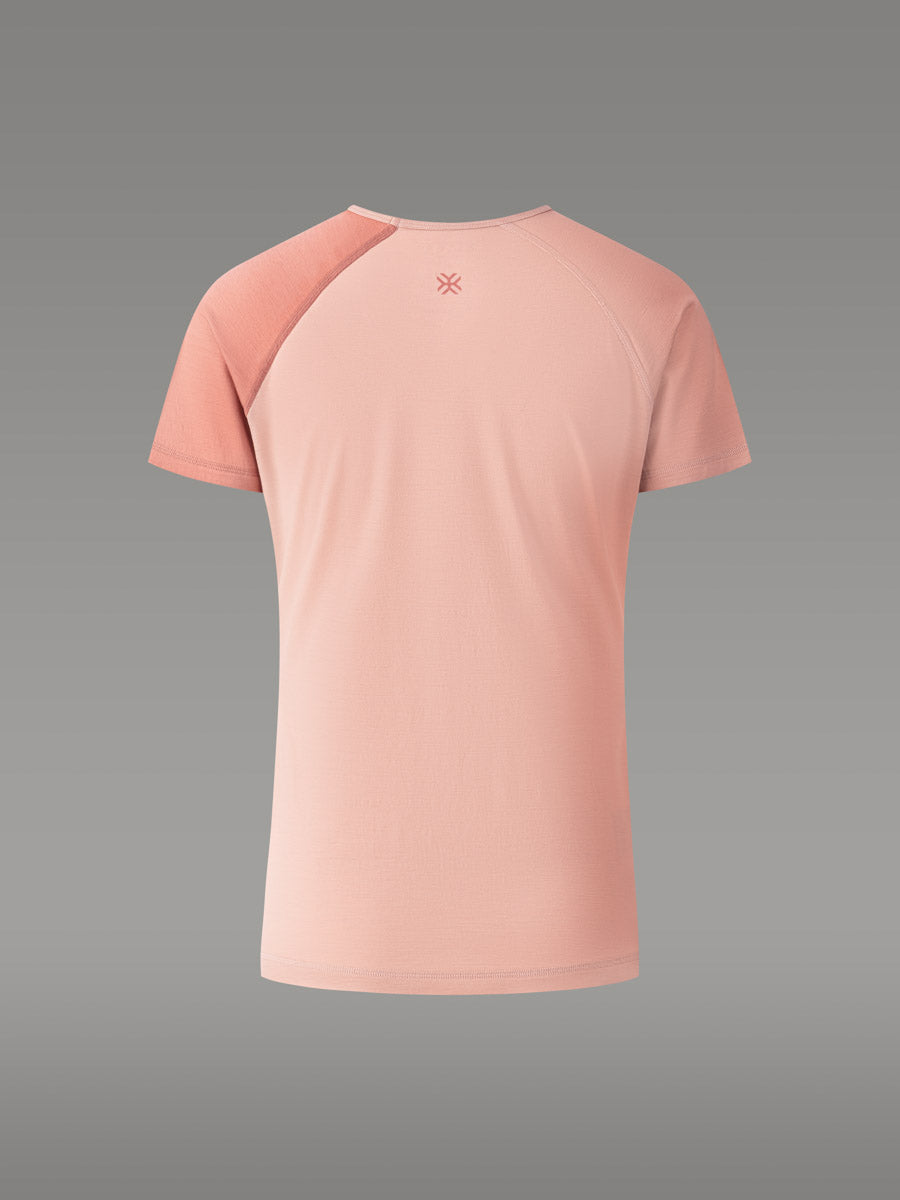 Maglietta BIAFO 100% Merino - coloris Powder Pink

