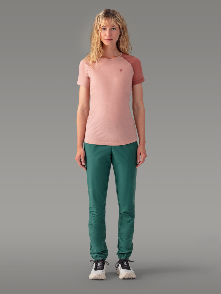 Maglietta BIAFO 100% Merino - coloris Powder Pink


