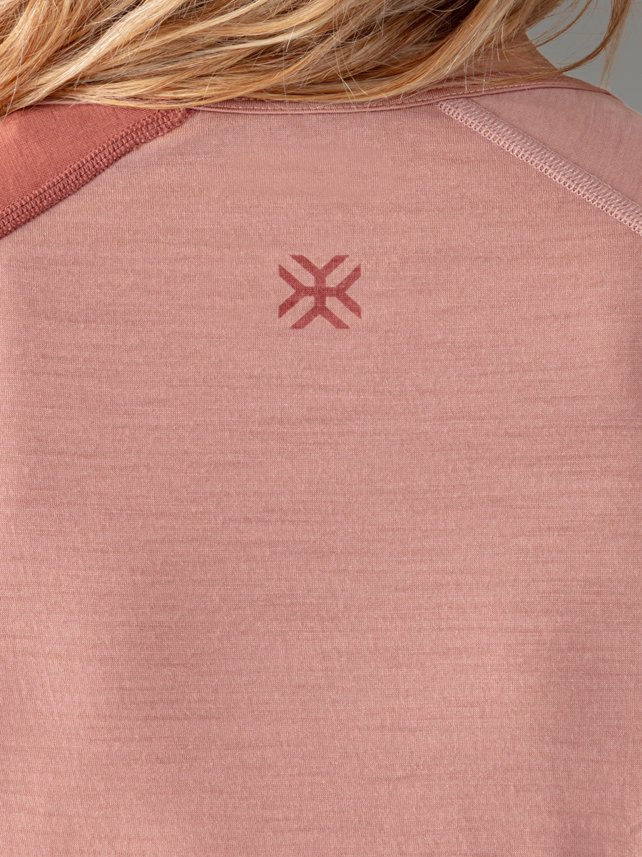 Maglietta BIAFO 100% Merino - coloris Powder Pink

