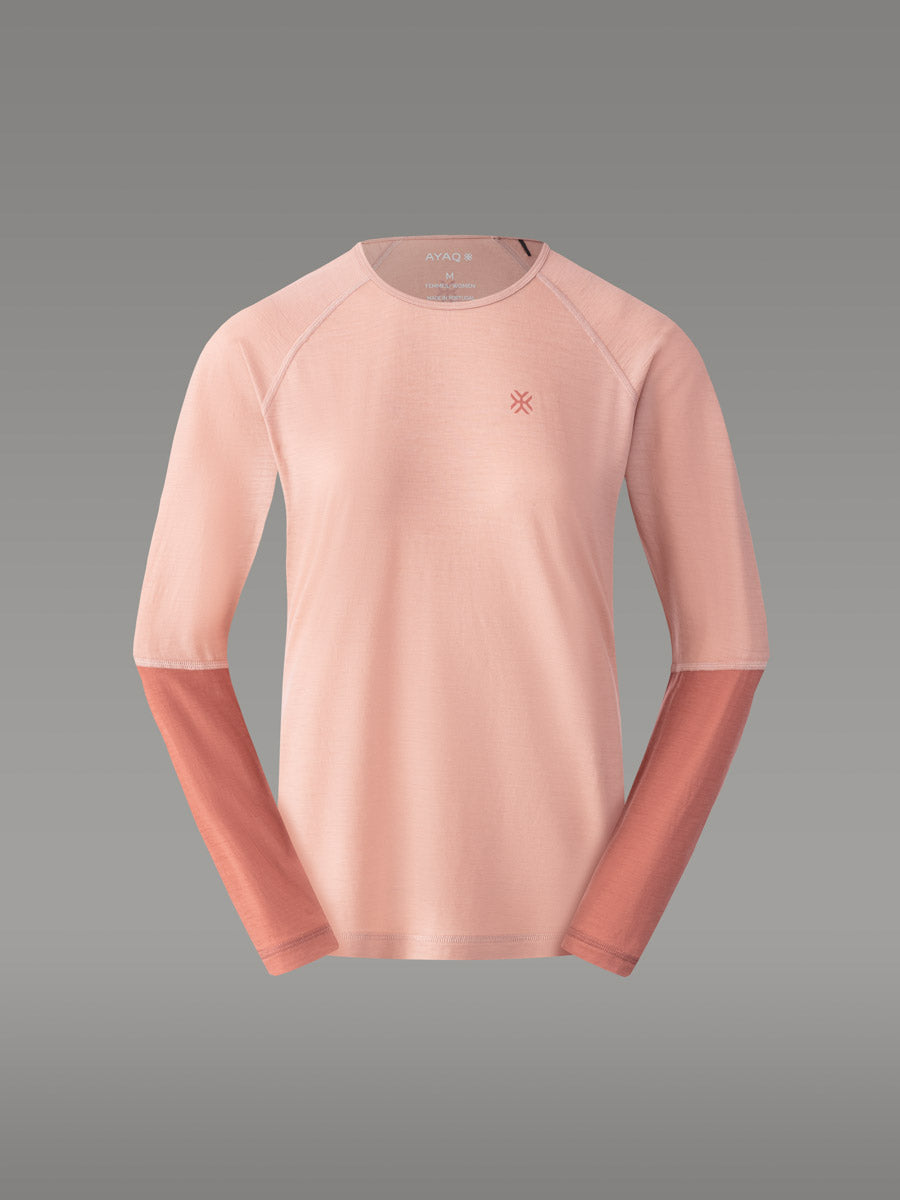 Maglietta MEFONNA 100% Merino - coloris Powder Pink

