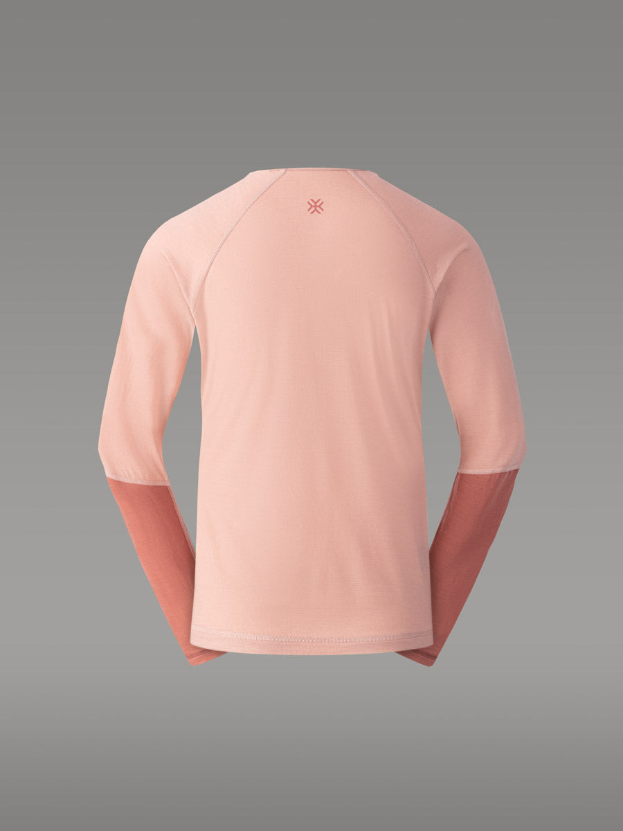 Maglietta MEFONNA 100% Merino - coloris Powder Pink

