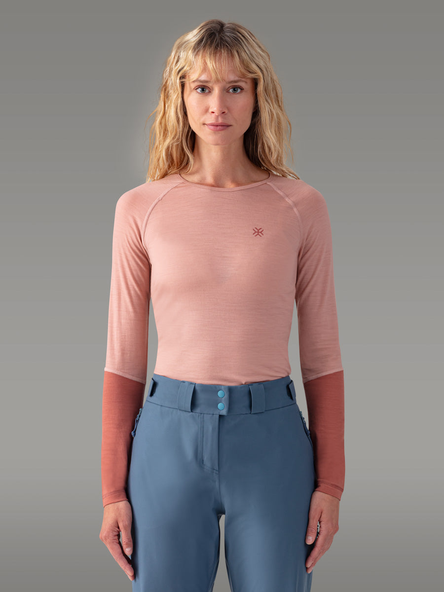 Maglietta MEFONNA 100% Merino - coloris Powder Pink

