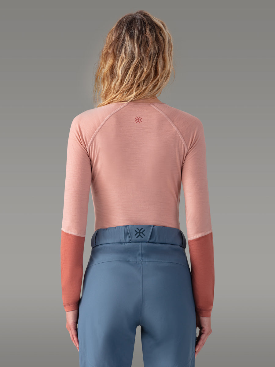 Maglietta MEFONNA 100% Merino - coloris Powder Pink

