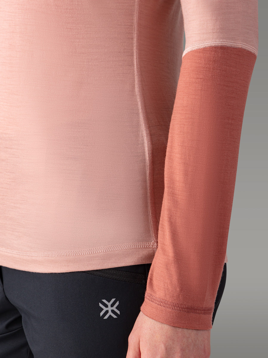 Maglietta MEFONNA 100% Merino - coloris Powder Pink

