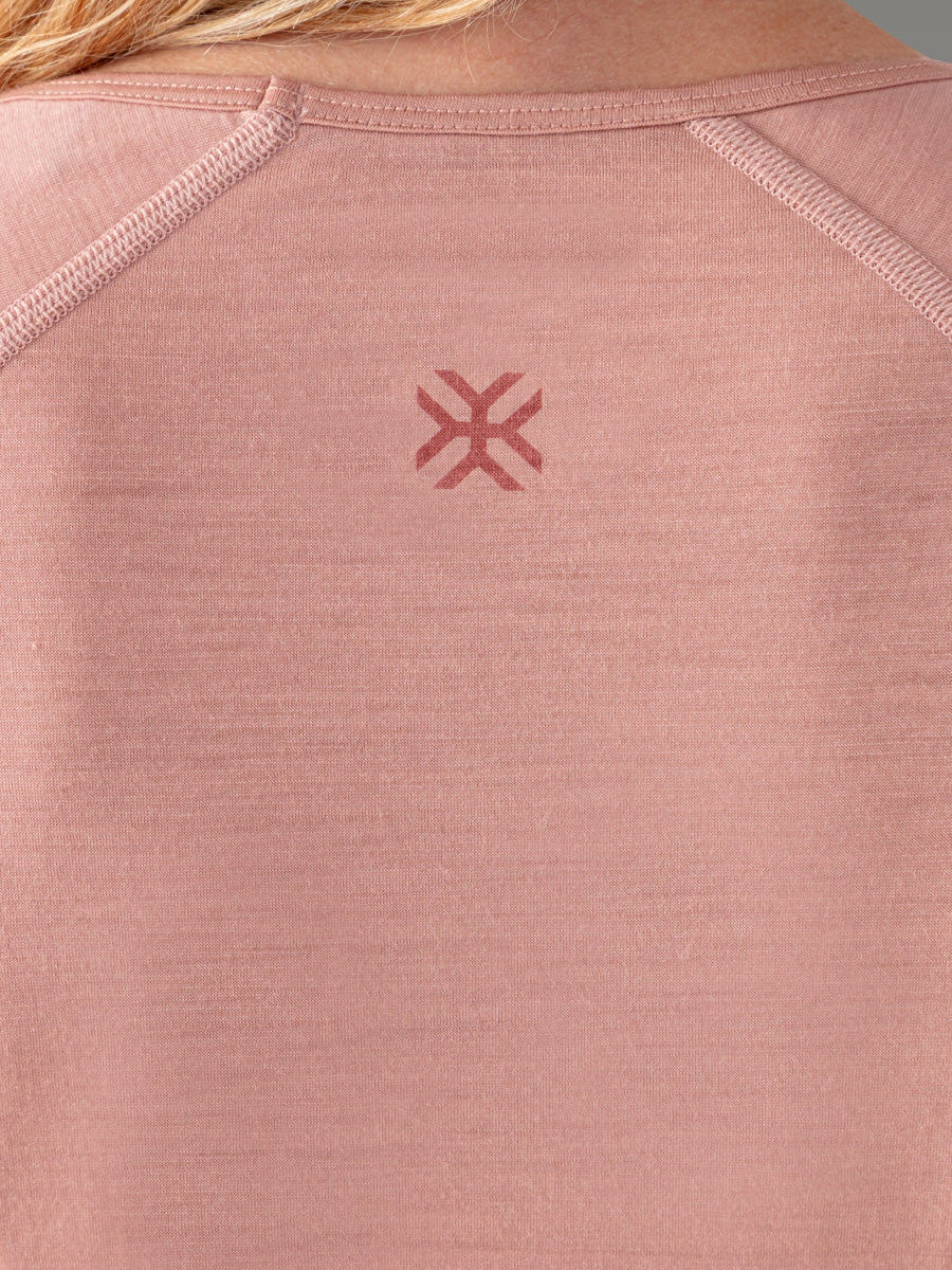 Maglietta MEFONNA 100% Merino - coloris Powder Pink

