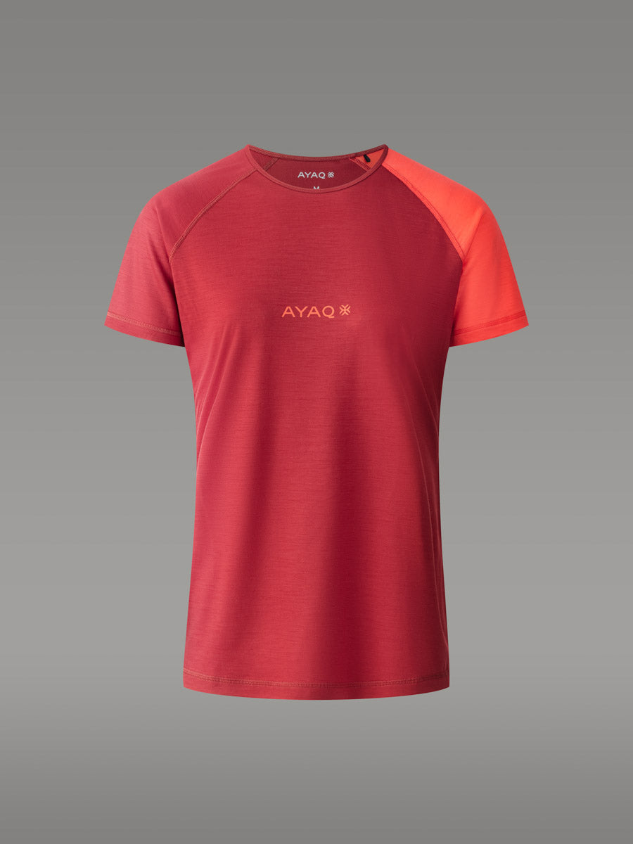 Maglietta BIAFO 100% Merino - coloris Red Sienna

