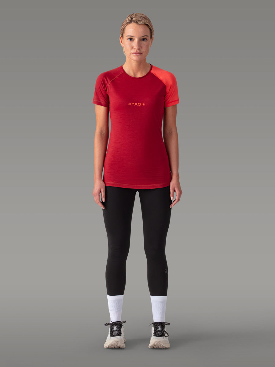 Maglietta BIAFO 100% Merino - coloris Red Sienna

