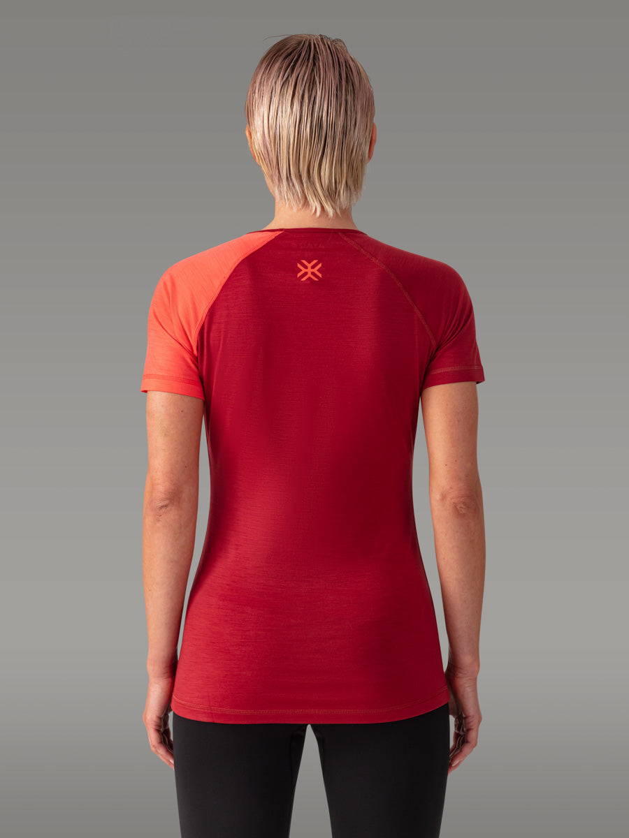 BIAFO 100 % merino T-skjorte — Red Sienna
