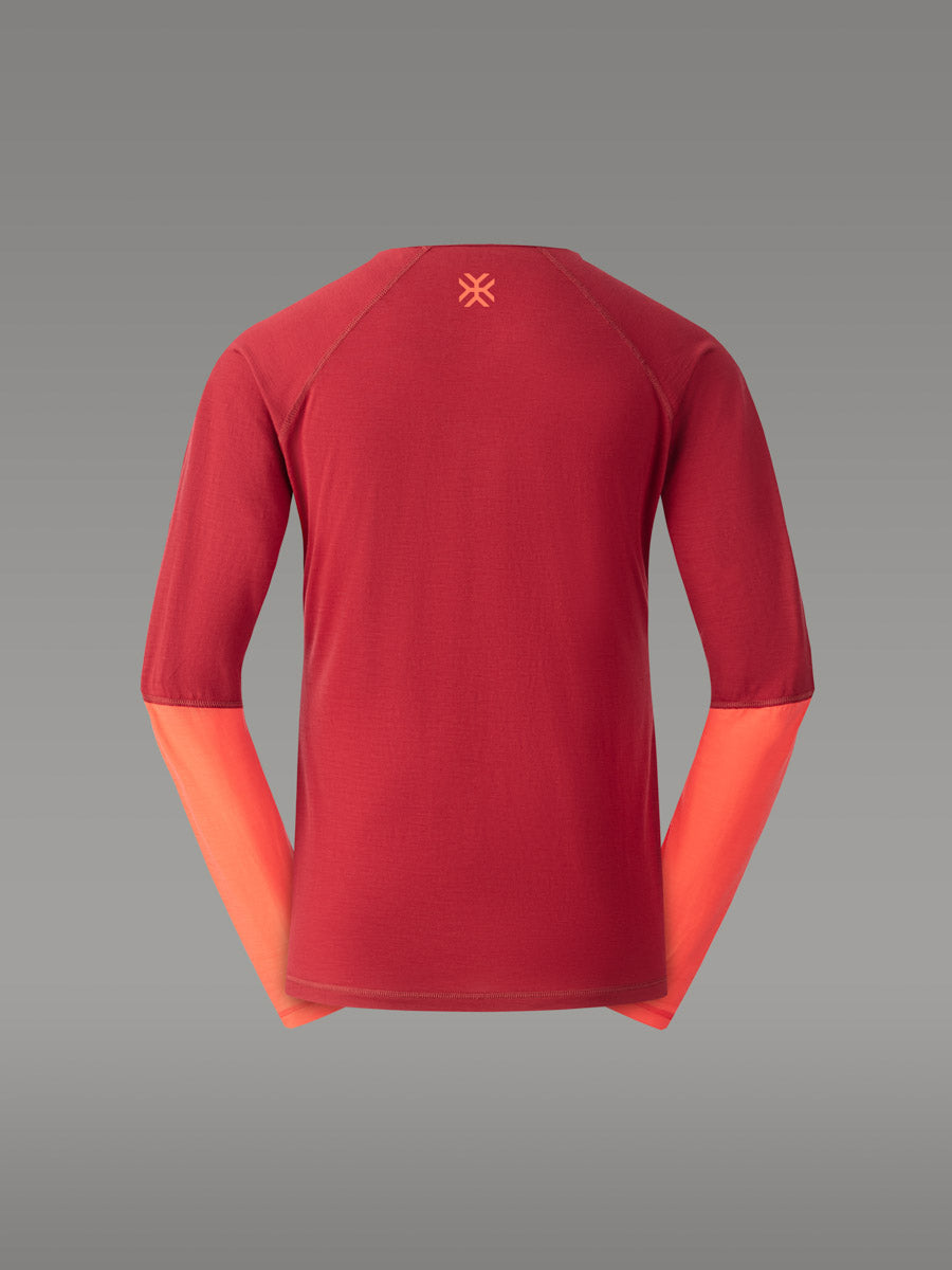 Maglietta MEFONNA 100% Merino - coloris Red Sienna

