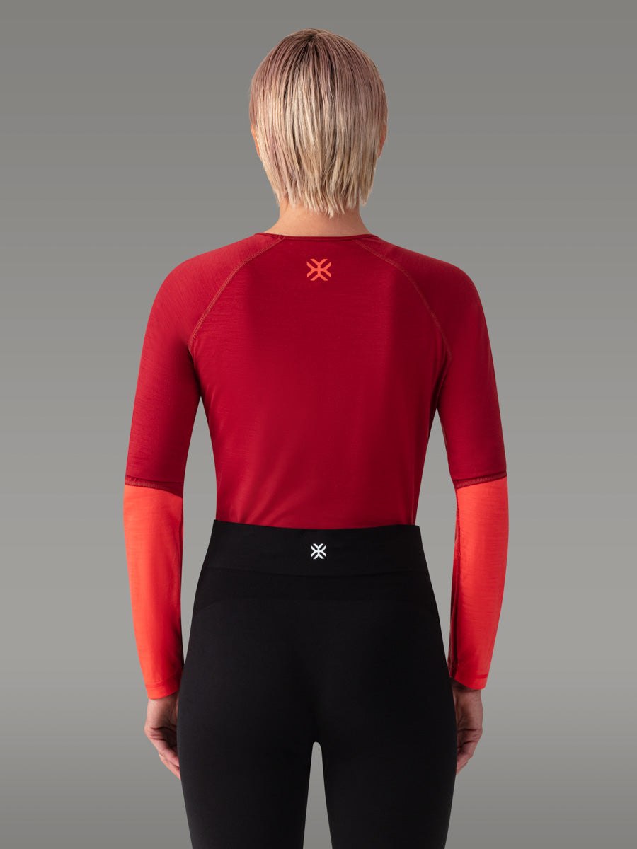 MEFONNA 100 % merino T-skjorte — Red Sienna
